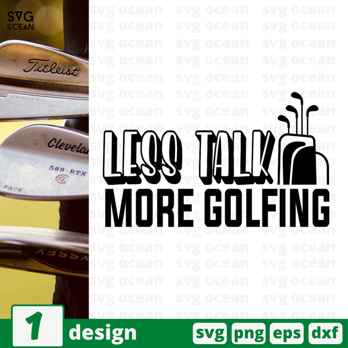 Less talk more golfing SVG vector bundle - Svg Ocean