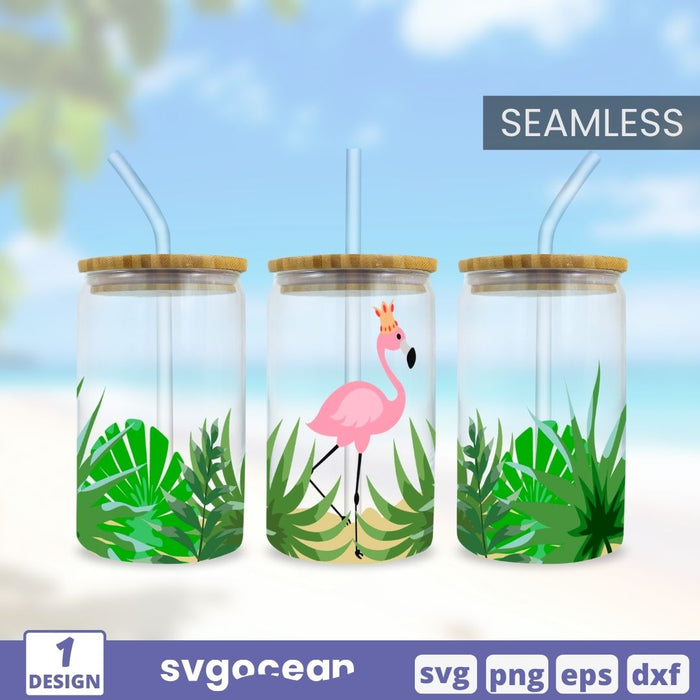 Flamingo Libbey Glass SVG - Svg Ocean