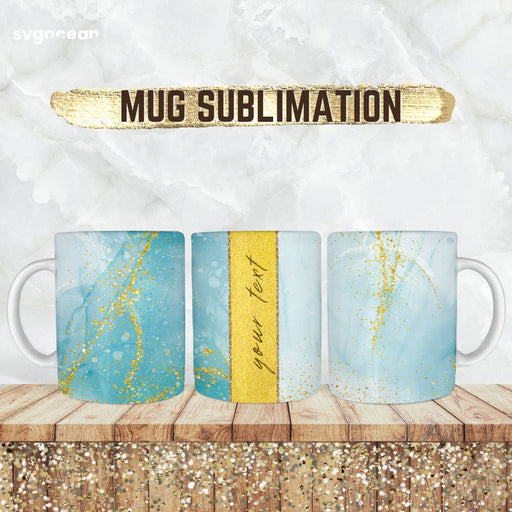 Blue Marble Mug Sublimation - Svg Ocean