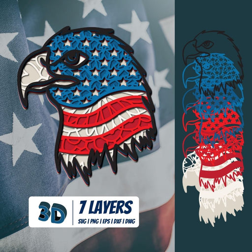 3D American Eagle SVG - Svg Ocean