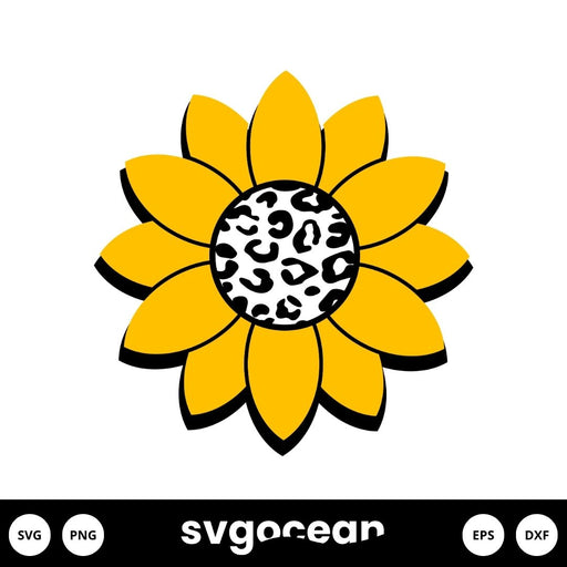 Cheetah Sunflower Svg - Svg Ocean