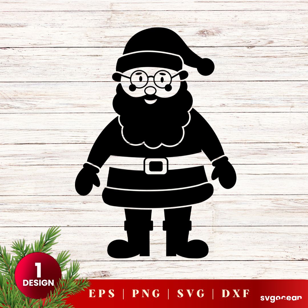 Santa Claus Svg vector for instant download - Svg Ocean — svgocean