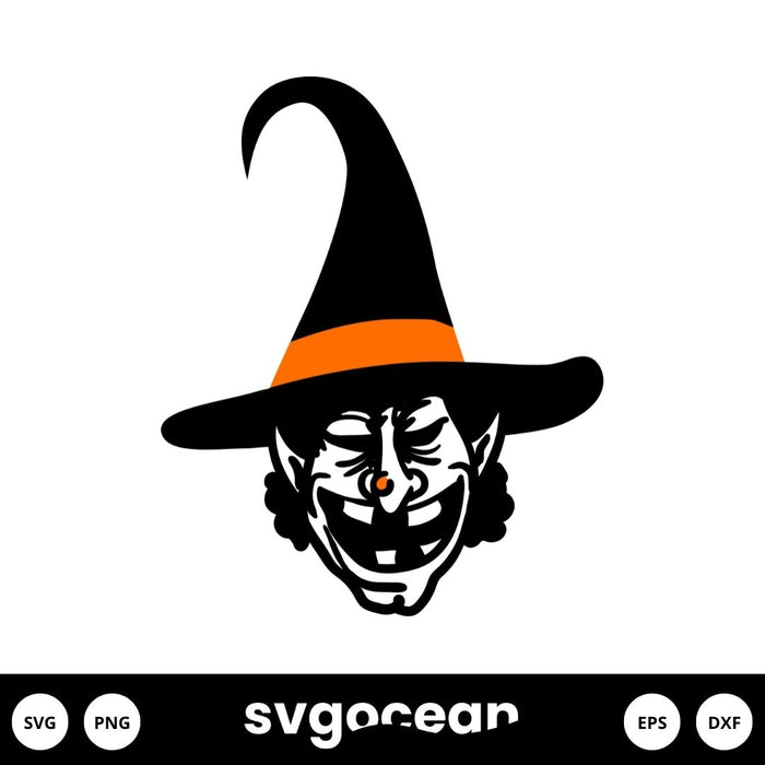 Witch Face Svg - Svg Ocean