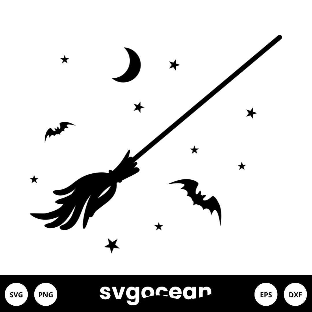 Witches Broom Svg vector for instant download - Svg Ocean — svgocean