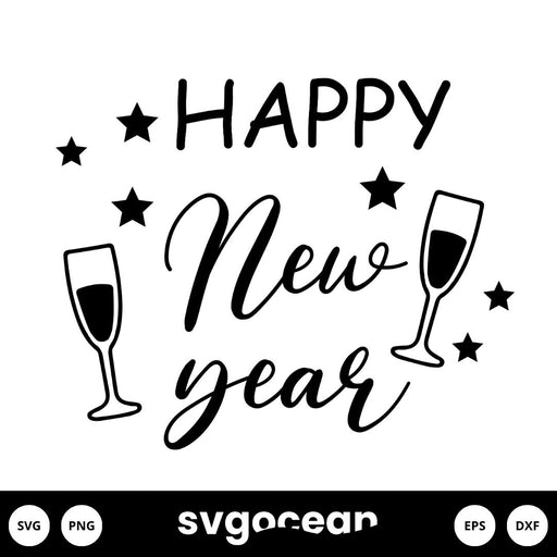 Happy New Year Svg - Svg Ocean