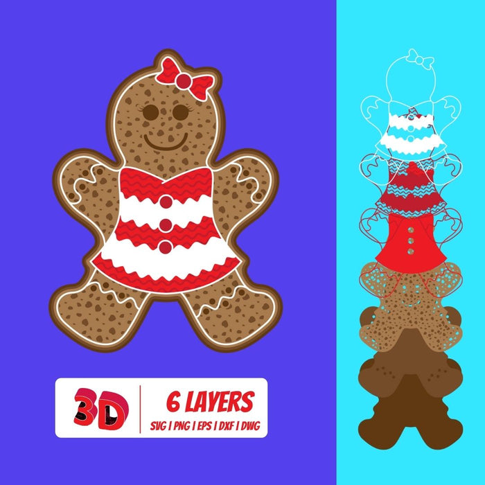 3D Gingerbread SVG Bundle - Svg Ocean