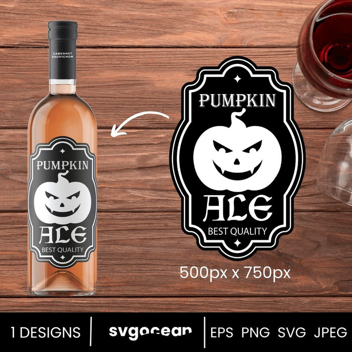 Free Pumpkin Bottle Labels Svg - Svg Ocean