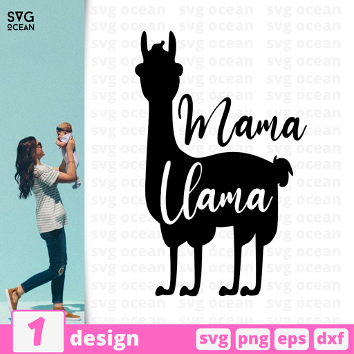 Mama Llama SVG vector bundle - Svg Ocean