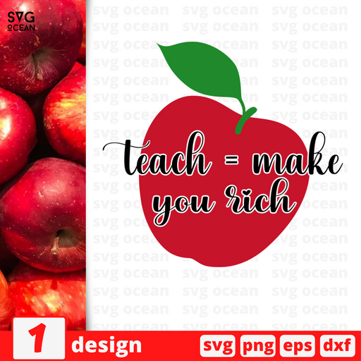 Teach = make you rich SVG vector bundle - Svg Ocean