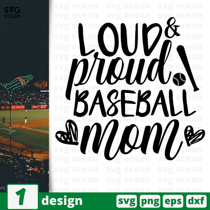 Loud & Proud Baseball Mom SVG vector bundle - Svg Ocean