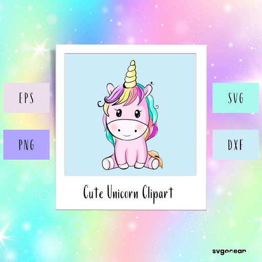 Clipart Cute Unicorn - Svg Ocean