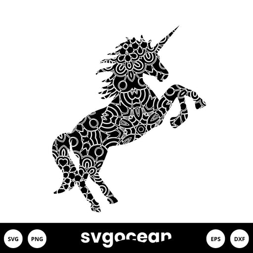 Unicorn Mandala SVG - Svg Ocean