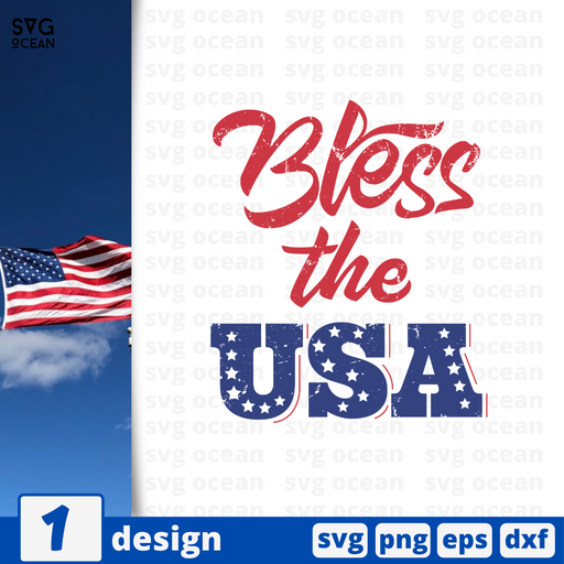 Bless the USA SVG vector bundle - Svg Ocean
