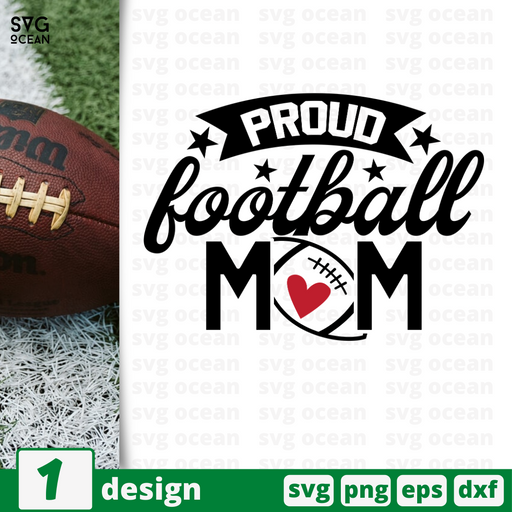 Proud football mom SVG vector bundle - Svg Ocean