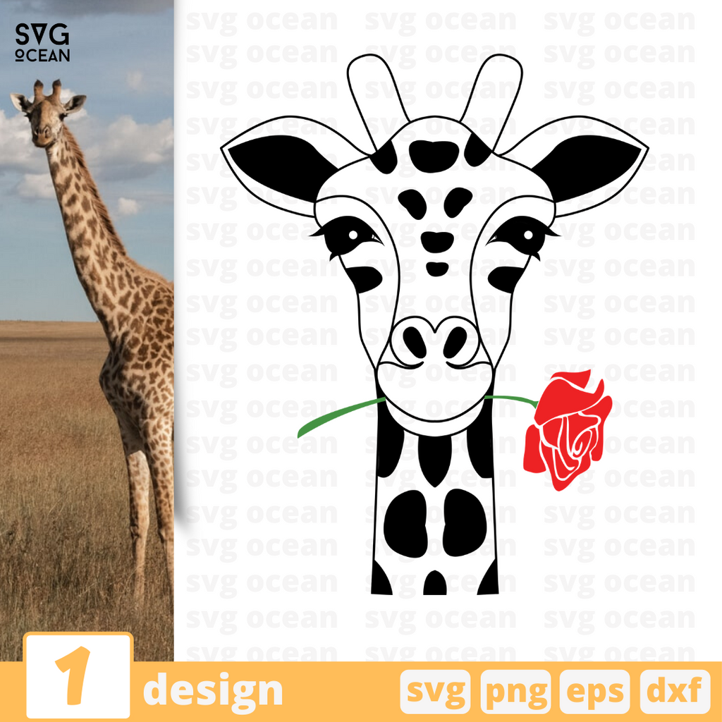 Giraffe SVG File, giraffe monogram svg, Giraffe Cut File, animals