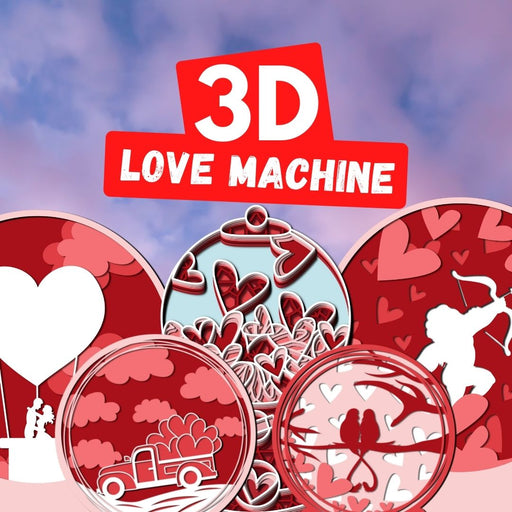 3D Love Machine SVG Bundle - Svg Ocean