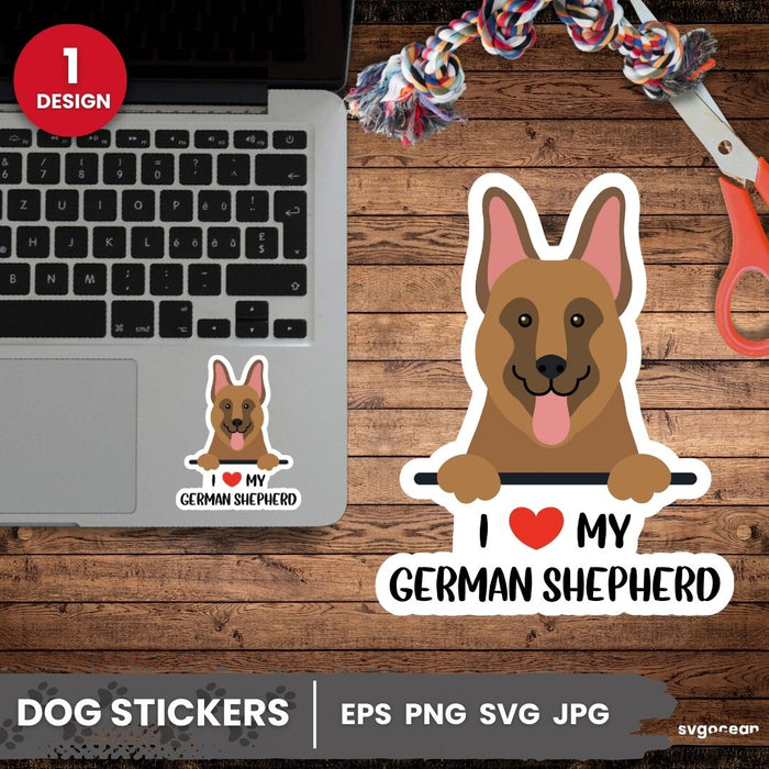 German Shepherd Sticker SVG - svgocean