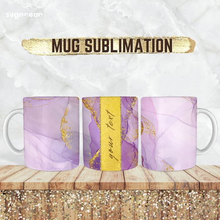 Marble Glitter Mug Design - Svg Ocean