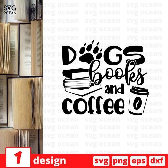 Dogs books and coffee