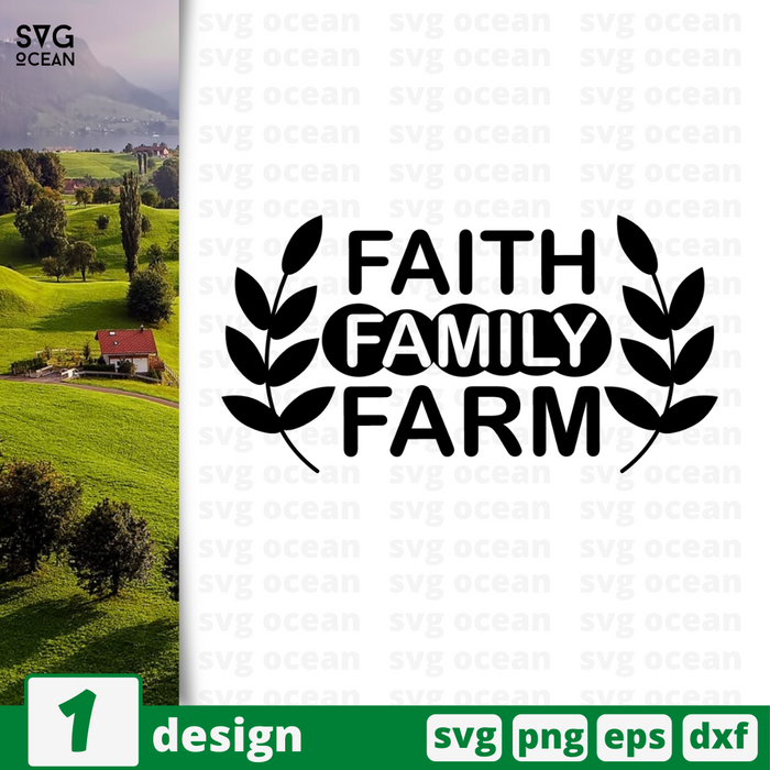 Faith family farm SVG vector bundle - Svg Ocean