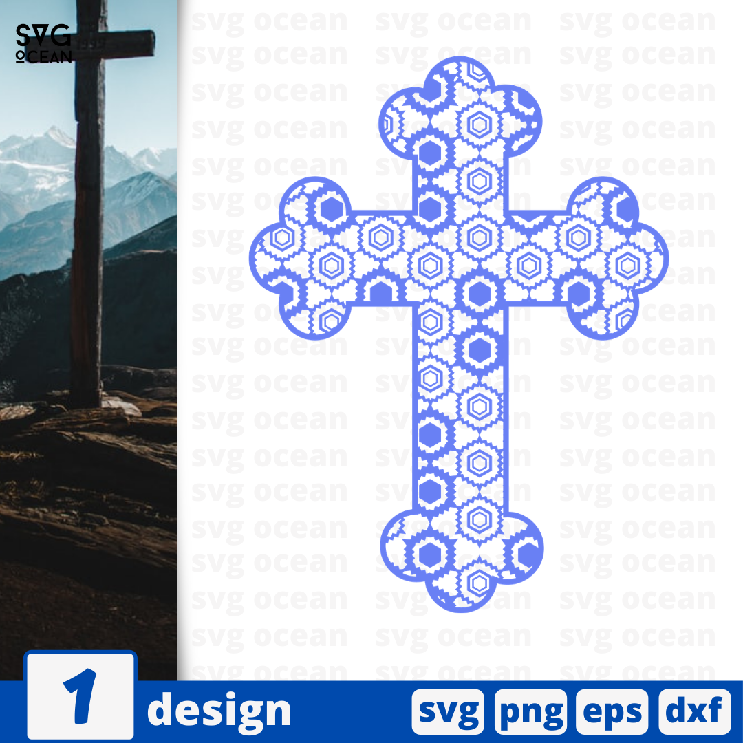 Cross monogram SVG bundle vector for instant download - Svg Ocean ...