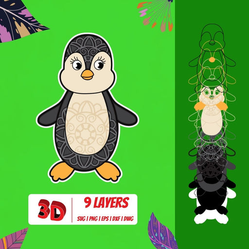3D Penguin SVG Cut File - Svg Ocean