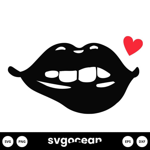 Lip Biting Svg - Svg Ocean