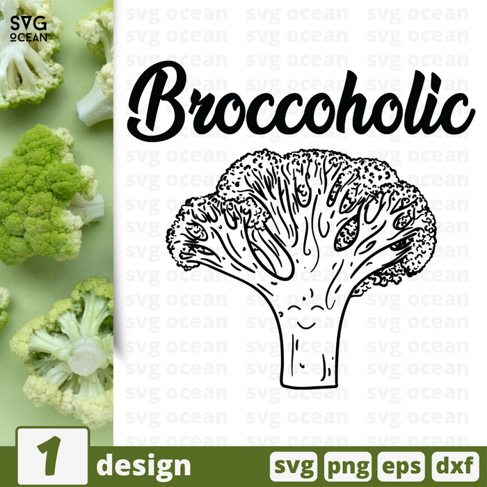 Free Broccoholic quote svg