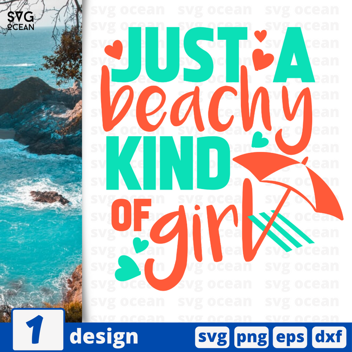 Just a beachy kind of girl SVG vector bundle - Svg Ocean