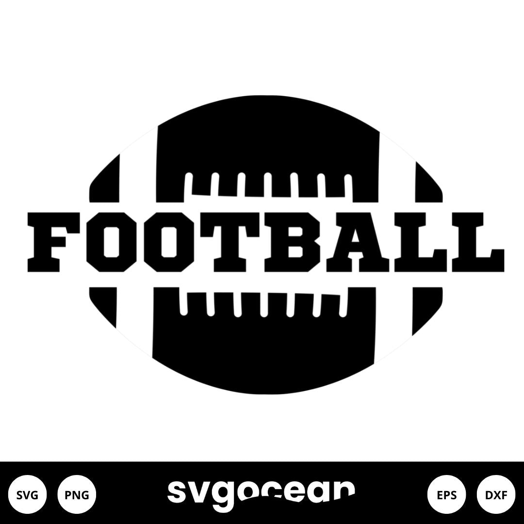 Half Football SVG vector for instant download - Svg Ocean — svgocean