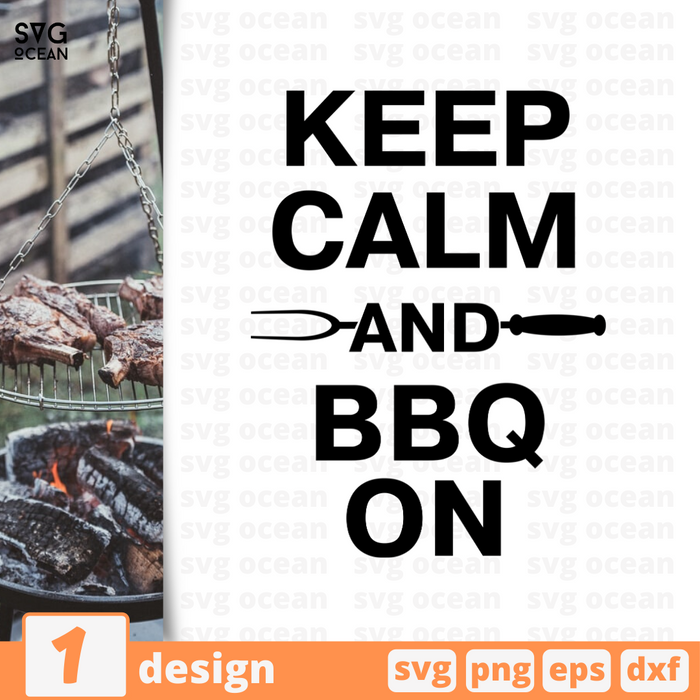 Keep calm and BBQ on SVG vector bundle - Svg Ocean