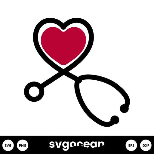 Stethoscope Heart SVG - Svg Ocean