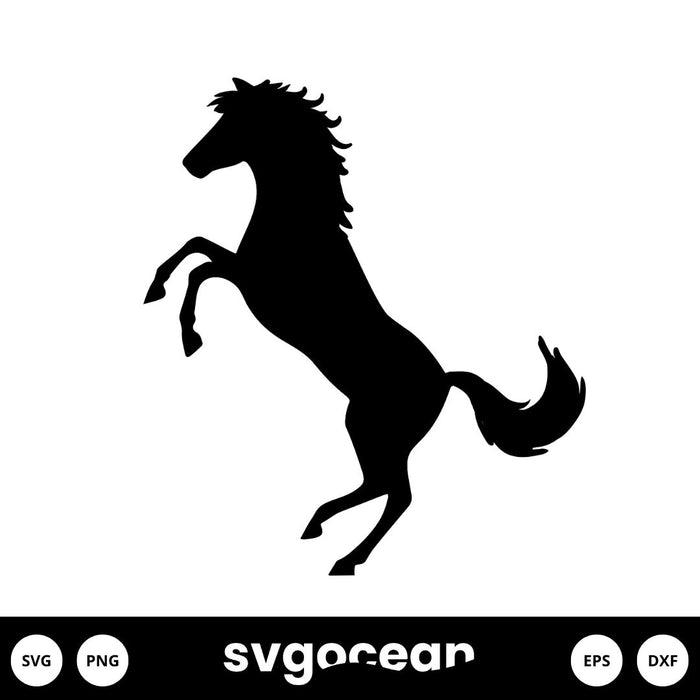 Stallion Svg Simple Horse Svg vector for instant download - Svg Ocean — svgocean
