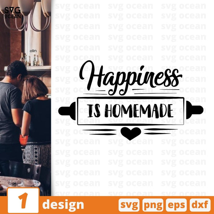Happiness Is homemade SVG vector bundle - Svg Ocean