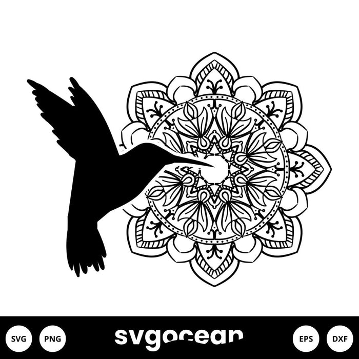 Mandala Hummingbird Svg - Svg Ocean