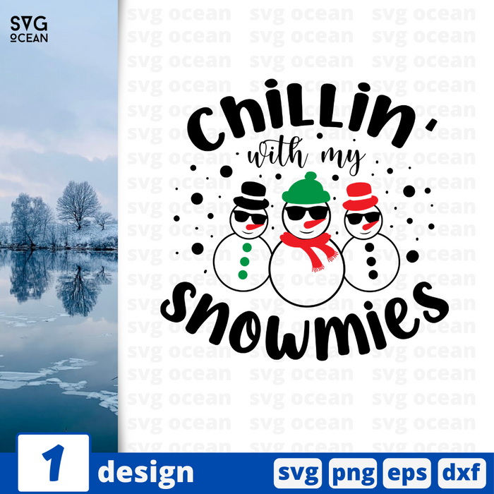 Chillin' with my snowmies SVG vector bundle - Svg Ocean