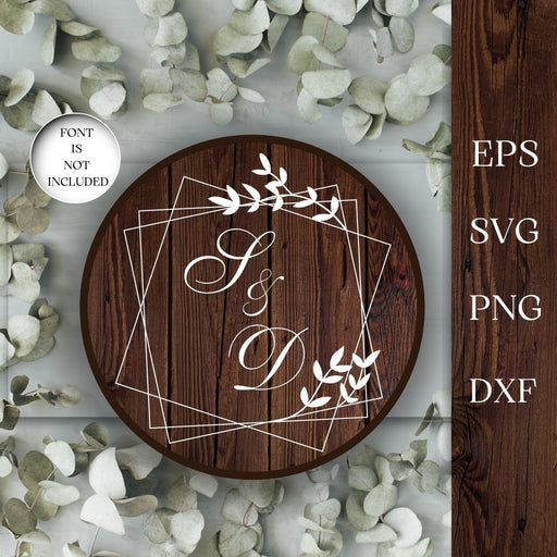 Wedding Floral Monogram SVG - Svg Ocean