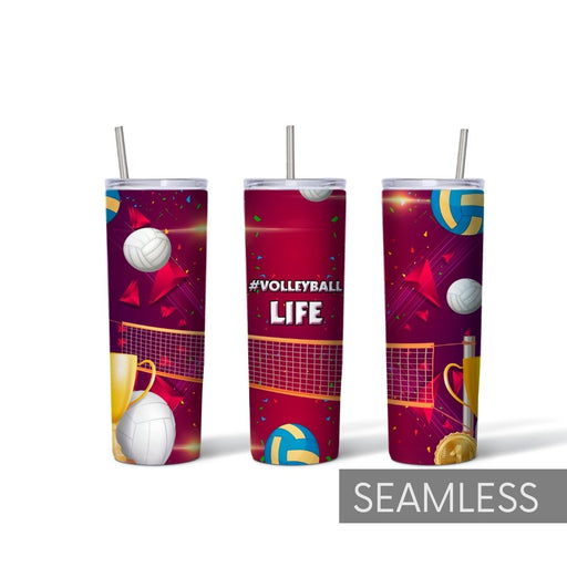 Volleyball Life Tumbler Sublimation