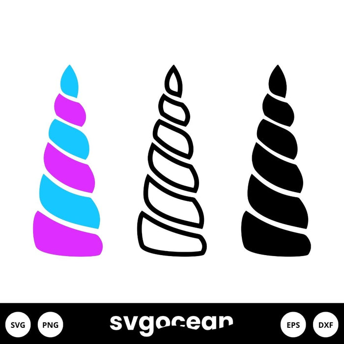 Unicorn Horn SVG vector for instant download - Svg Ocean — svgocean