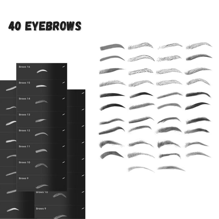 Eyebrows Procreate Stamps