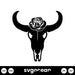 Cow Skull With Flowers Svg Free - Svg Ocean