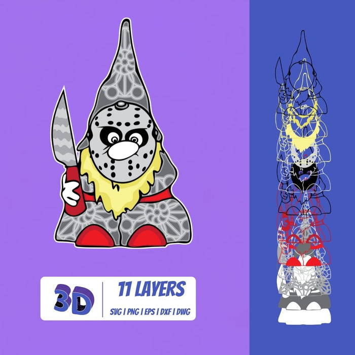 3D Halloween Gnomes - Svg Ocean