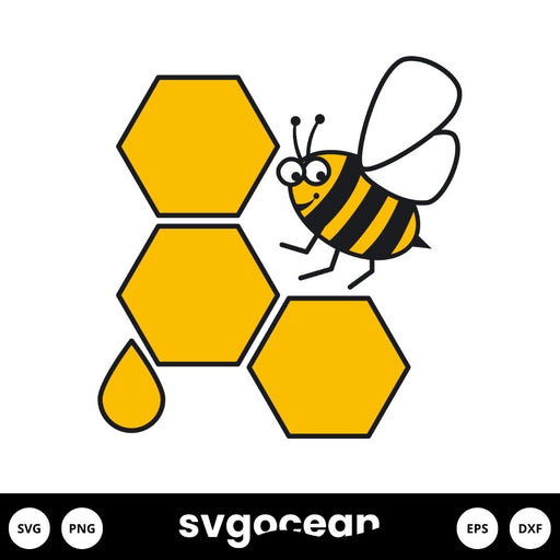 Honey Bee Svg - Svg Ocean