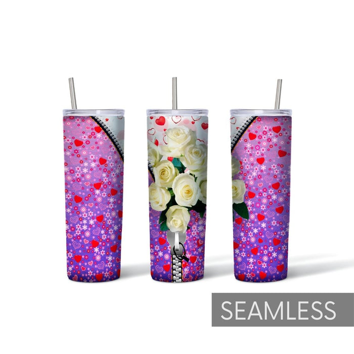 Roses Tumbler Sublimation - Svg Ocean