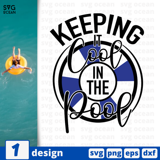 Keeping it cool in the pool SVG vector bundle - Svg Ocean