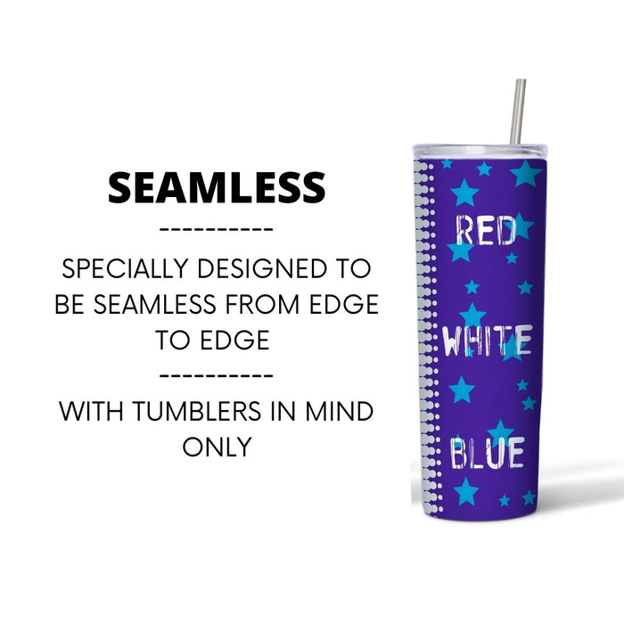 Red White Blue Tumbler Sublimation
