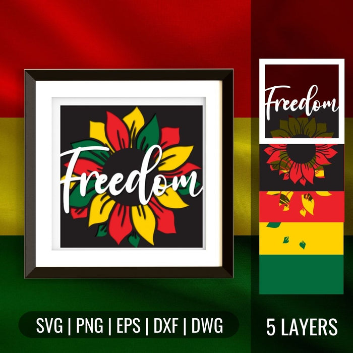 Freedom Shadowbox SVG - Svg Ocean