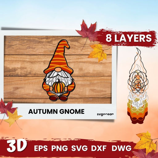 3D Autumn Gnome Svg - Svg Ocean