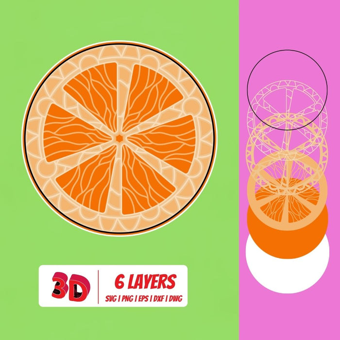 3D Orange SVG Cut File - Svg Ocean