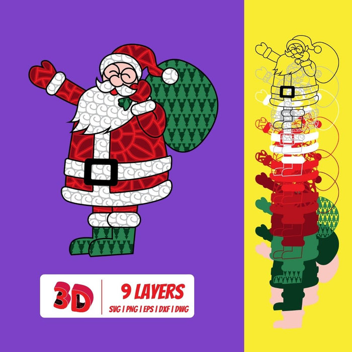 3D Santa Claus SVG Bundle - Svg Ocean